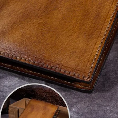 Vintage Womens Blue Small Leather Wallet Bifold billfold Wallet Womens Purse for Ladies